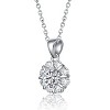 Guili 1.25ctw Lab-Created Moissanite Flower Pinwheel Pendant Necklace - 2 of 2