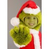 HalloweenCostumes.com 4T   Kids Dr. Seuss Grinch Santa Open Face Halloween Costume for Toddlers, Red/White/Green - 3 of 4
