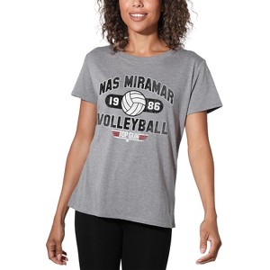 Women's Top Gun Nas Miramar Volleyball Loose T-Shirt Athletic Heather - 1 of 4