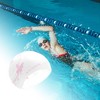 Unique Bargains Silicone Waterproof Floral Pattern Swim Cap 1 Pc - 2 of 4