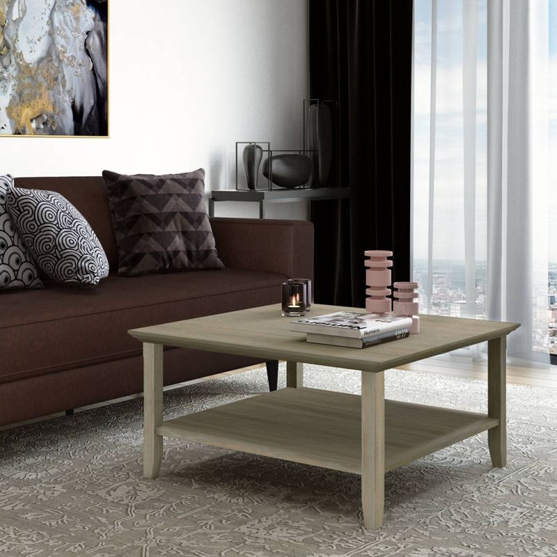 36" Normandy Solid Wood Square Coffee Table - Wyndenhal, 3 of 7