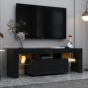 NicBex TV Stand Modern Entertainment Center with LED Light Media Console with Storage for Living Room, Bedroom - 1 of 4
