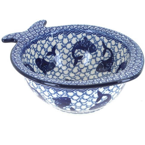 Blue Rose Polish Pottery E14 Ceramika Artystyczna Fish Bowl - image 1 of 1