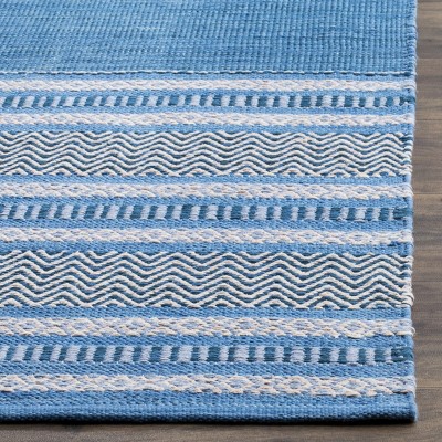 Coastal Charm Hand-Woven Gray Cotton 8' x 10' Area Rug