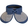 Magid Straw Two Tone Color Block Roll Up Visor - 2 of 4