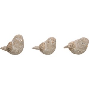 Transpac Elegant Resin Bird Figurine Set of 3 - Perfect Christmas Decorative Objects for Home Decor - 1 of 1