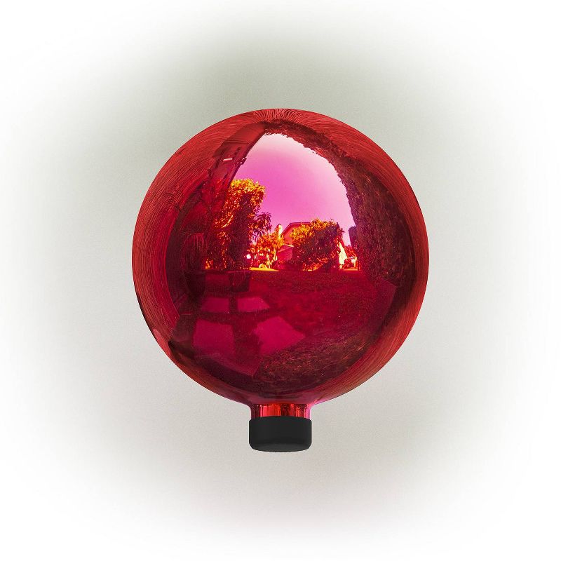 12&#34; Glass Gazing Globe Red - Alpine Corporation, 1 of 7