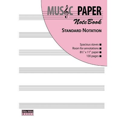 MUSIC PAPER NoteBook - Standard Notation - by  Ashkan Mashhour (Paperback)