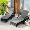 Outsunny Outdoor Lounge Chair Cushion Set of 2, Foldable Patio Chaise Lounge Cushion Set, 76" x 23" - 2 of 4