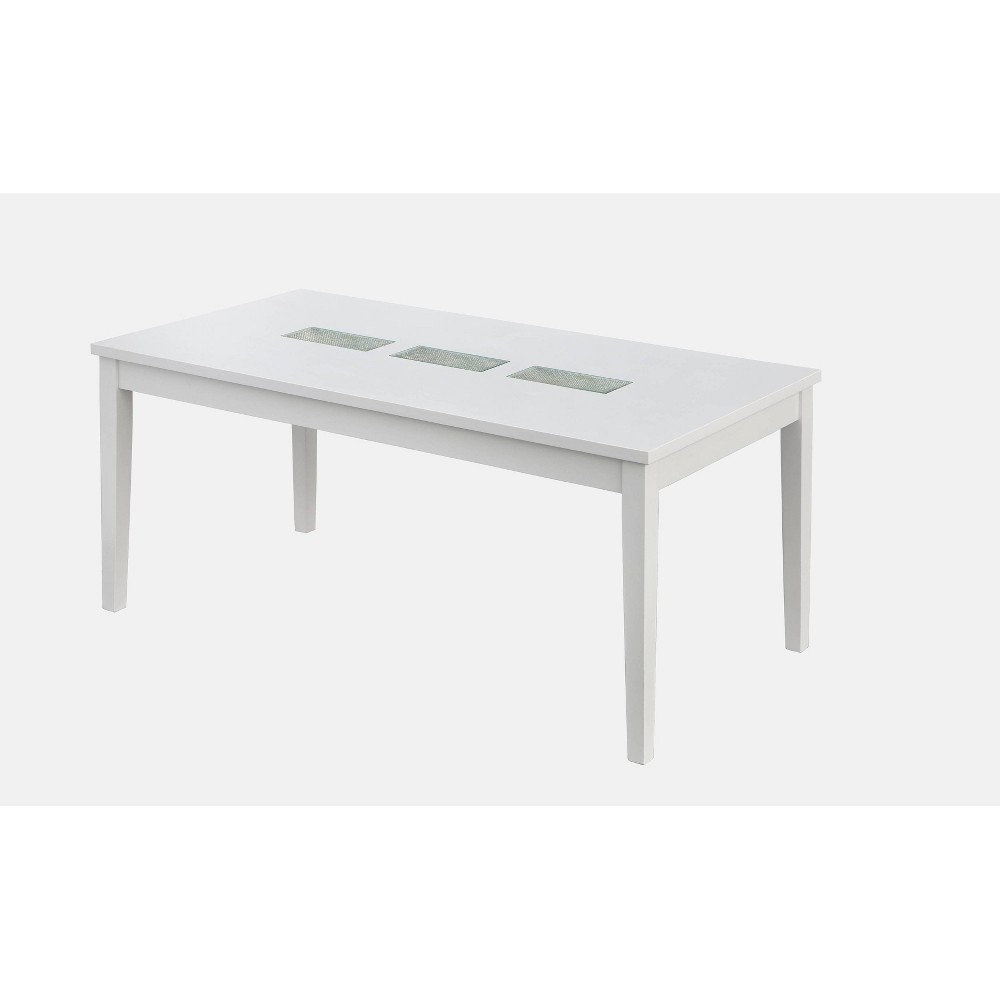 Photos - Dining Table Diamond Rectangular  White - Lifestorey