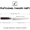 imarku Sushi Knife Japanese, 10 inch Yanagiba Knife, Professional Fish Knife Single Bevel for Fish Filleting, Slicing with Ergonomic Pakkawood Handle - 3 of 4