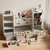 VYNXARIA Kids Toy Storage Organizer with 8 Removable Bins, 4-Tier Bookshelf, and 2 Cabinets for Playroom and Bedroom - 4 of 4