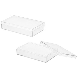 Unique Bargains Acrylic Cube Storage Collectible Display Boxes 2 Pcs Clear - 1 of 4