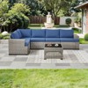 Outdoor Sectional Sofa Patio Furniture Sets with Thickened Cushions - 2 of 4