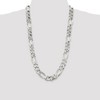 Black Bow Jewelry Men's 15mm, Sterling Silver, Solid Figaro Chain Necklace - 2 of 4