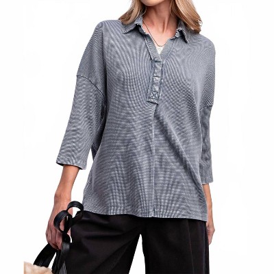 Women's Washed Thermal Boxy Top - Easel