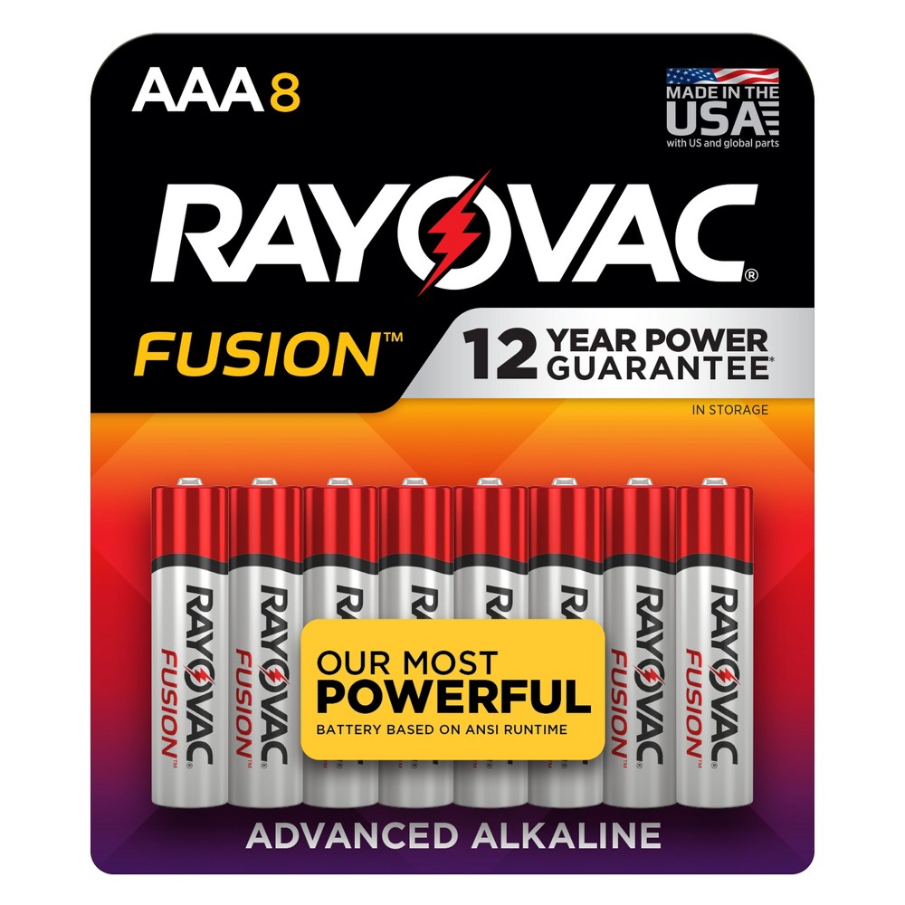 Photos - Battery Rayovac Fusion 8pk AAA  – Alkaline Battery 