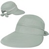 SUN CUBE Women Sun Hat for Outdoor UV Protection, Wide Brim Sun Hat Ponytail, Convertible Zip-Off Beach Hat Visor - 2 of 4