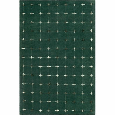 Hauteloom Rectangle Area Rug   DarkGreen