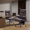 Ergonomic Office Gaming Chair - 350Lb Capacity, 90°-135° Recline, Adjustable Height & Lumbar Support, PU Leather, 360° Wheels - 2 of 4