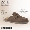 CUSHIONAIRE Zola Women’s Penny Clog Mule – Suede Slip-On with Memory Foam, Cork Footbed & Flexible Outsole - 3 of 4