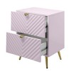 Acme Furniture,Gaines Nightstand, Pink High Gloss Finish - 4 of 4