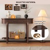 40'' Vintage Narrow Entryway Console Table with Storage Drawers & Shelf,Curved Accent Table for Small Spaces-Baofuwish - 2 of 4