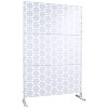 Vynxaria 76" Metal Privacy Screen - Freestanding Decorative Divider for Indoor & Outdoor Use - 3 of 4