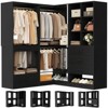 Aheaplus Corner Closet Oraganizer System with Drawers and Hanging Rods, Cube Storage Walk-in Closet System - 2 of 4