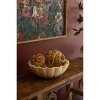 Faux Travertine Ruffled Bowl – 5"Tall Decorative Centerpiece by Kalalou - 3 of 3