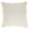 HomeRoots 22" Ivory Cotton Throw Pillow With Fringe - 4 of 4
