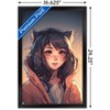 Trends International Wumples - Anime Catgirl Framed Wall Poster Prints - 3 of 4