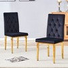 NicBex  Set of 4   Dining Chairs with Gold Metal Legs and Backrest,Armless Chairs for Kitchen,Living Room - 2 of 4