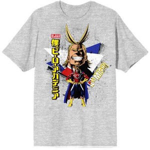 My Hero Academia All Might Adult Athletic Heather Crew Neck Short Sleeve T-shirt - 1 of 2