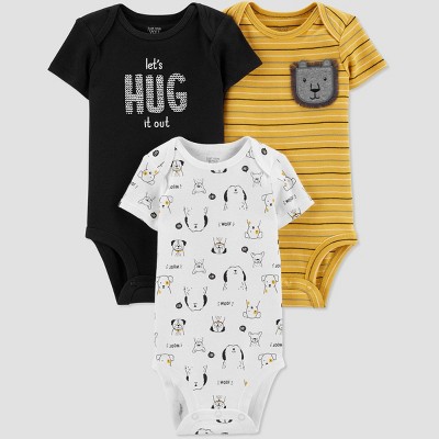 Carter's Just One You® Baby Boys' 3pk Short Sleeve Bodysuits - Yellow Newborn