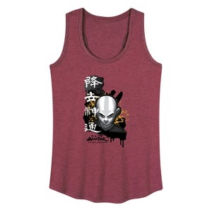 Women's - Avatar: The Last Airbender - Aang Ink Splatter Graphic Racerback Tank - 1 of 4