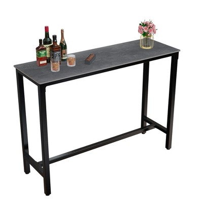 Artloge Tall Breakfast Bar Table Rectangle Pub Table Marble Top for Dining Room Coffee