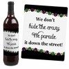 Big Dot of Happiness Mardi Gras - Masquerade Party Decorations for Women and Men - Wine Bottle Label Stickers - Set of 4 - 3 of 4