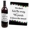 Big Dot of Happiness Mardi Gras - Masquerade Party Decorations for Women and Men - Wine Bottle Label Stickers - Set of 4 - image 3 of 4