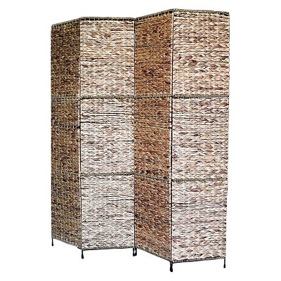 Screen Brown - Proman Products: Water Hyacinth 4-Panel, Metal Frame, No Assembly Required