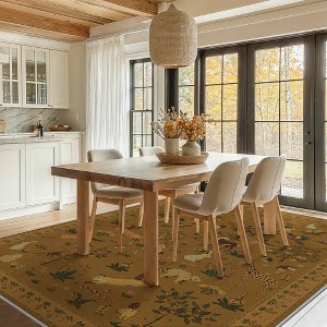 Abynow Medallion Distressed Persian Indoor Area Rug - 1 of 4