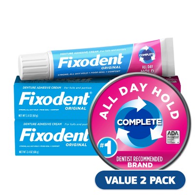 Fixodent Complete Original Denture Adhesive Cream - 2.4oz/2pk