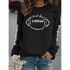 Game Day Sweatshirt Women Cute Football Graphic Pullover Shirt Football Season Long Sleeve Tops - 2 of 4