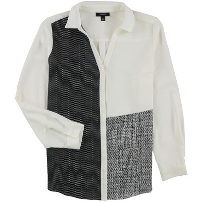 Alfani Womens Split-Neck Button Down Blouse