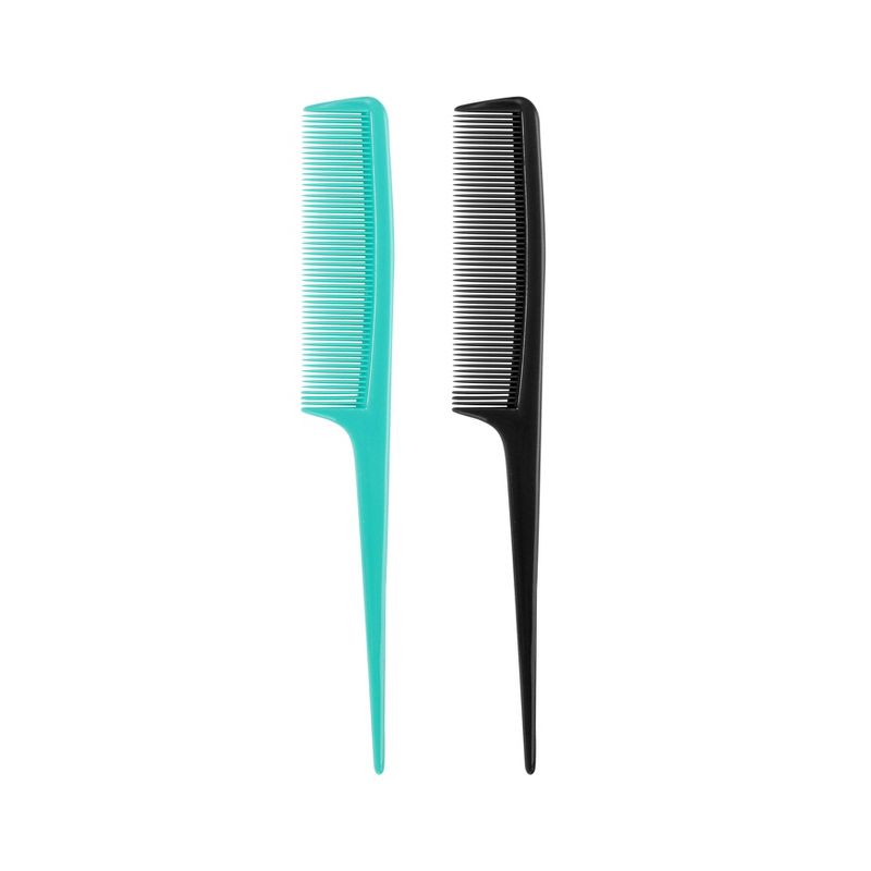 Conair Volume, Lift, and Separate Fine-Tooth Tail Combs - Black/Teal - 2pk, 5 of 7