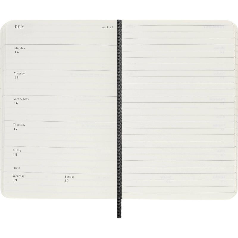Moleskine 2024-25 Pocket Weekly Planner 5.51&#34;x3.54&#34; Softcover Black, 4 of 8