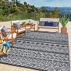 Coucheta Reversible Outdoor Rug , Waterproof Plastic Straw Patio Mat for Camping, RV & Deck, Easy Clean & Portable,Multi-Color & Size - 3 of 4