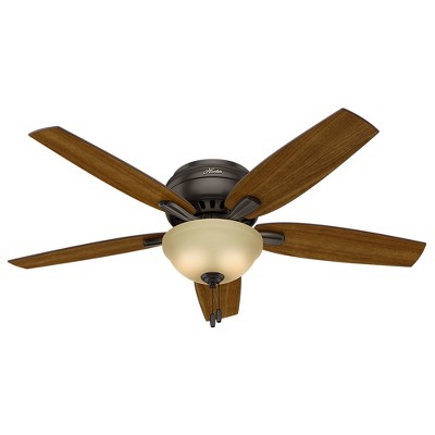 52" Premier Bronze Low Profile Ceiling Fan with LED Light