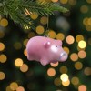 Northlight 4" Pink Pig Glass Christmas Ornament - 2 of 4