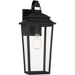 John Timberland Bellis Verde 20" High Traditional Outdoor Wall Light Fixture Mount Porch House LED Bulb Textured Black Metal Clear Glass Shade - 1 of 4